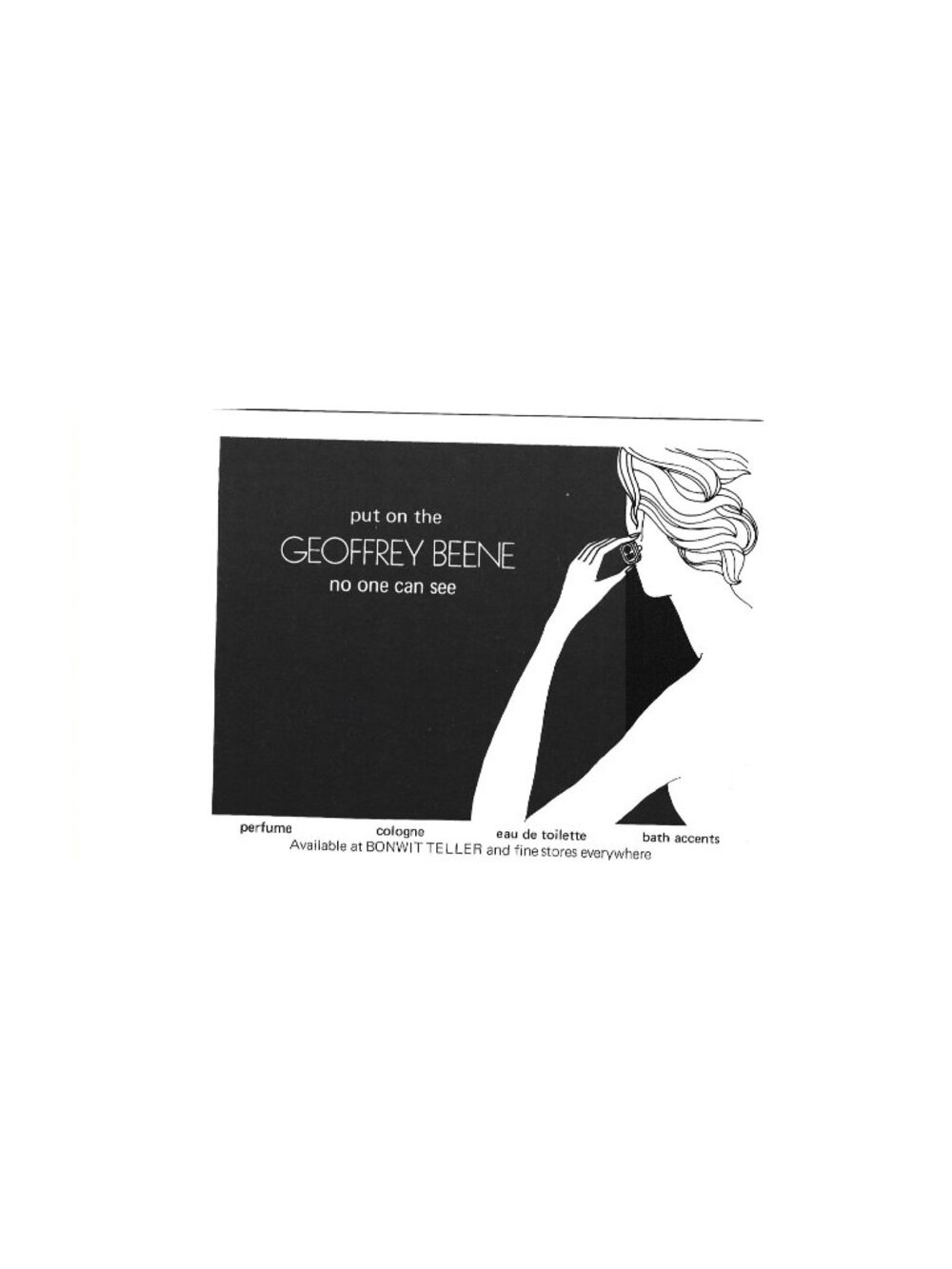 Print Ad Geoffrey Beene Perfume Cologne Vintage 1978 AD Bonwit Teller